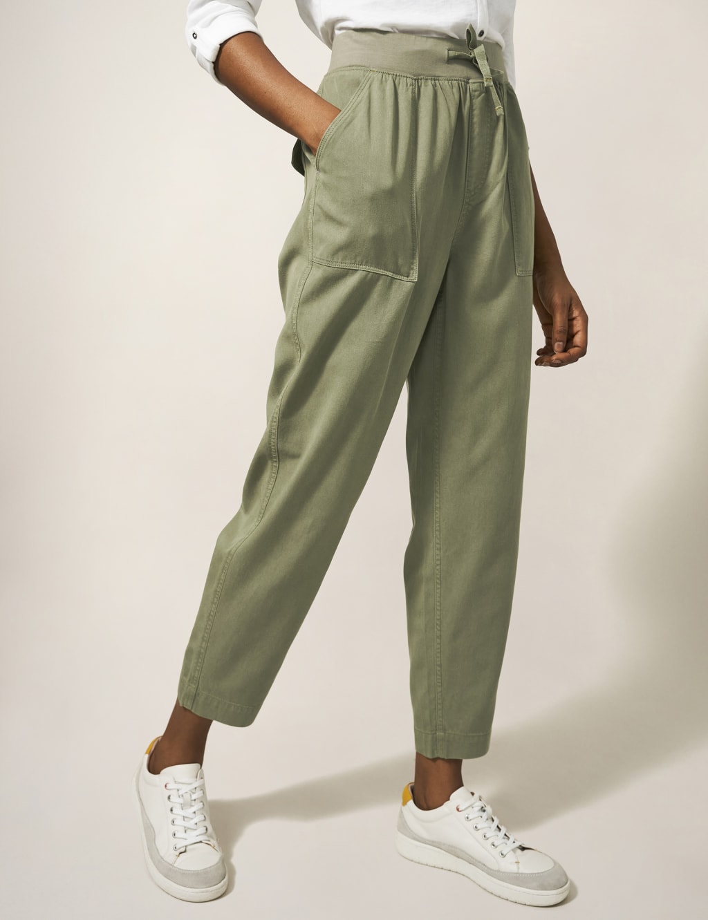 Tencel™ Rich Cropped Trousers image 1