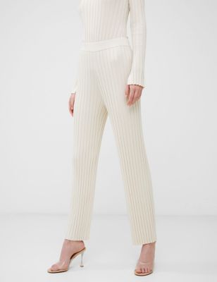 French Connection Womens Pleated Slim Fit Trousers - XS - Cream, Cream