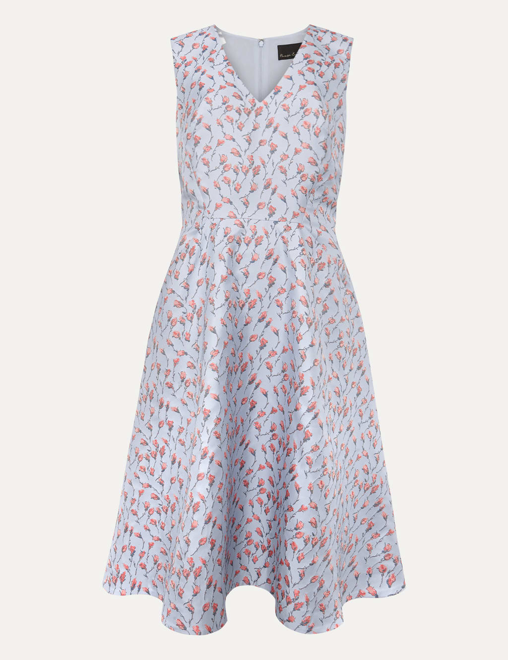 Jacquard V-Neck Knee Length Tea Dress image 2