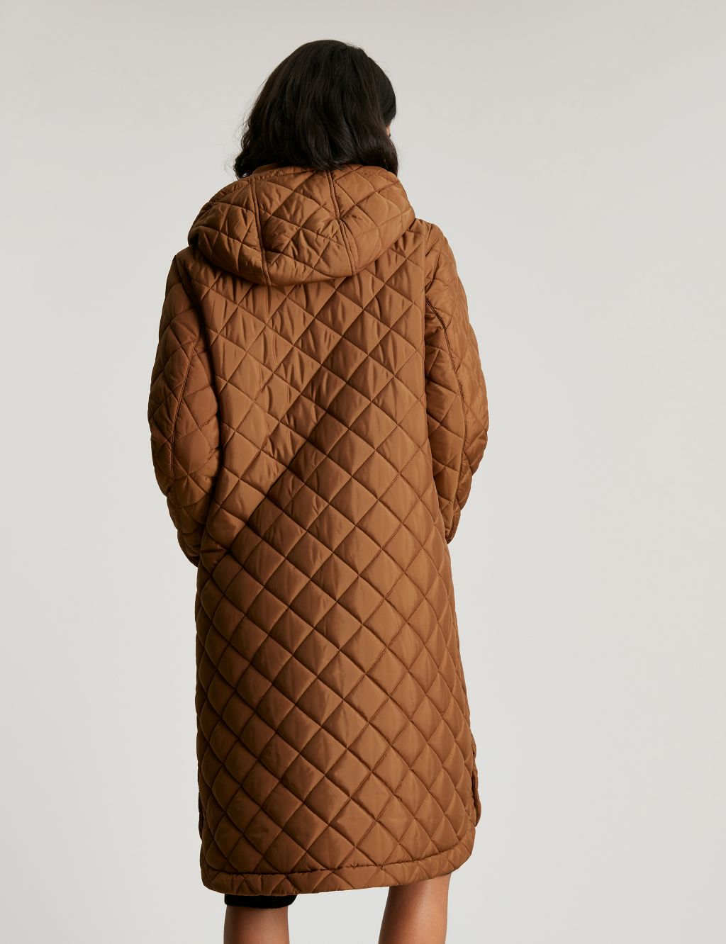 Hooded Quilted Longline Puffer Jacket image 4