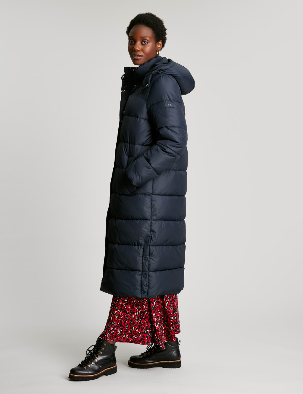Padded Hooded Longline Puffer Coat image 5
