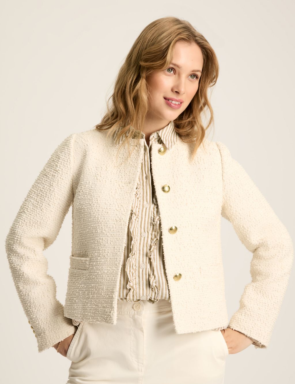 Cotton Rich Cropped Jacket