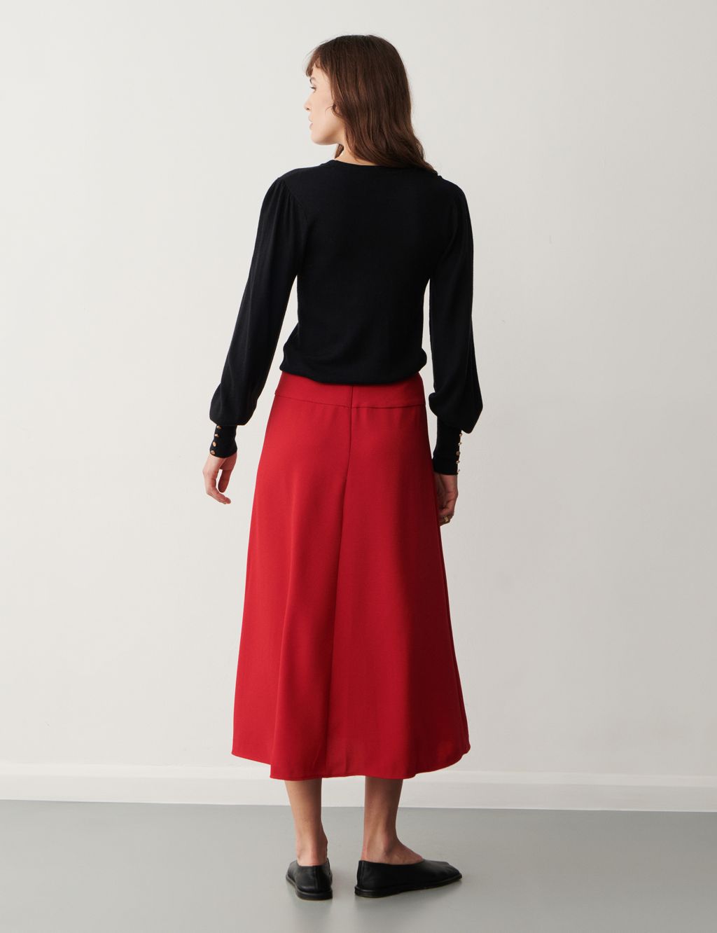 Crepe Midaxi A-Line Skirt image 3