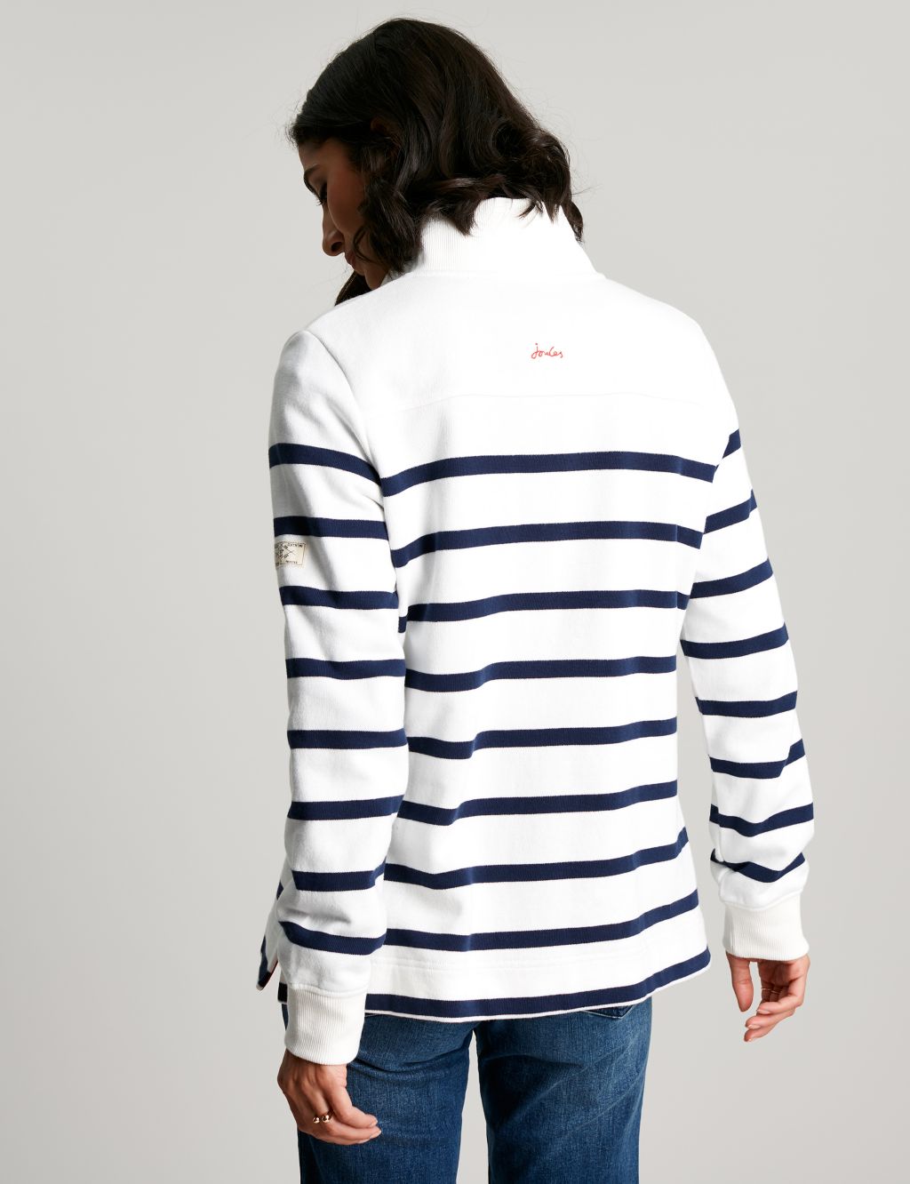 Pure Cotton Striped Collared Sweatshirt image 2
