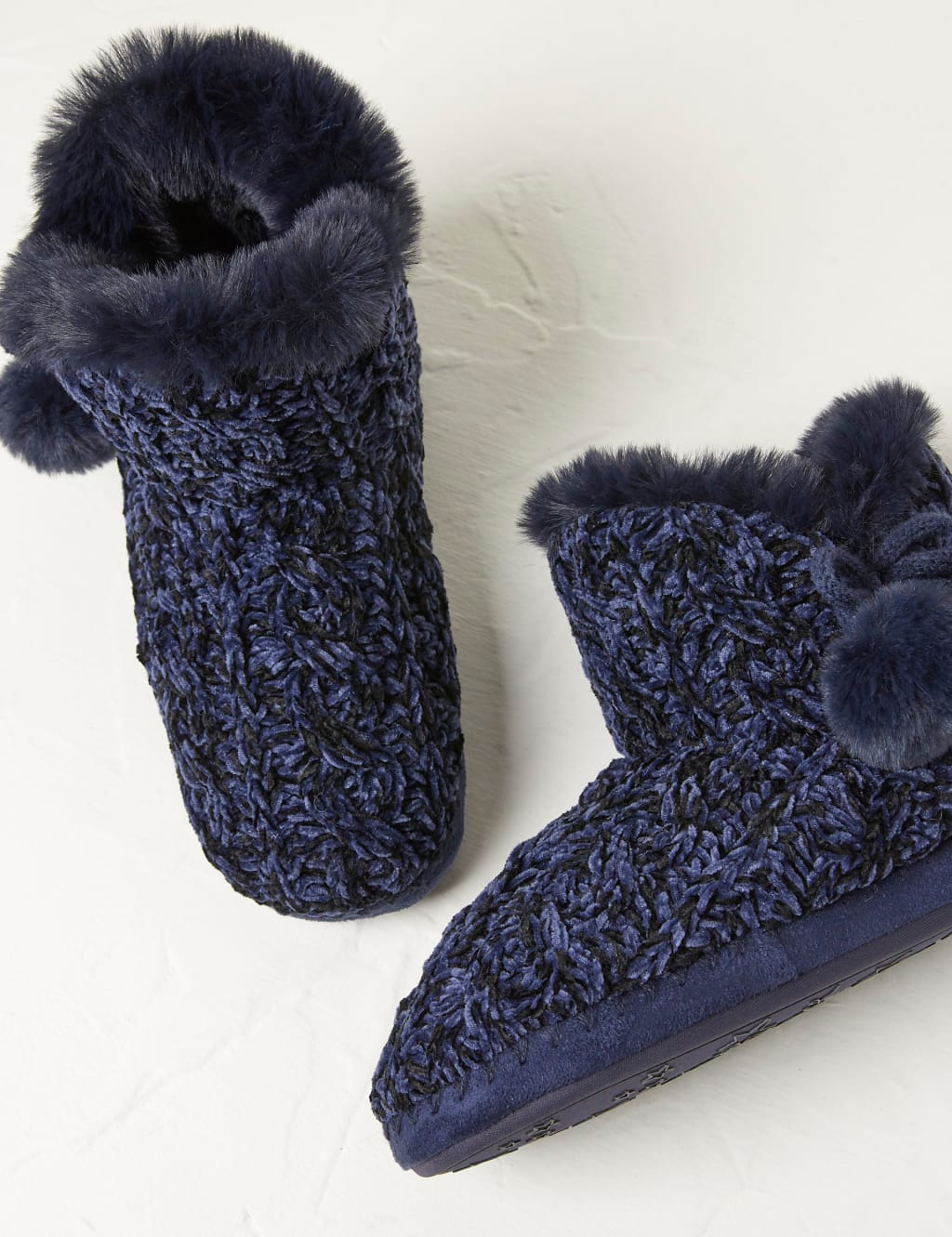 Chenille Faux Fur Lined Slipper Boots image 4