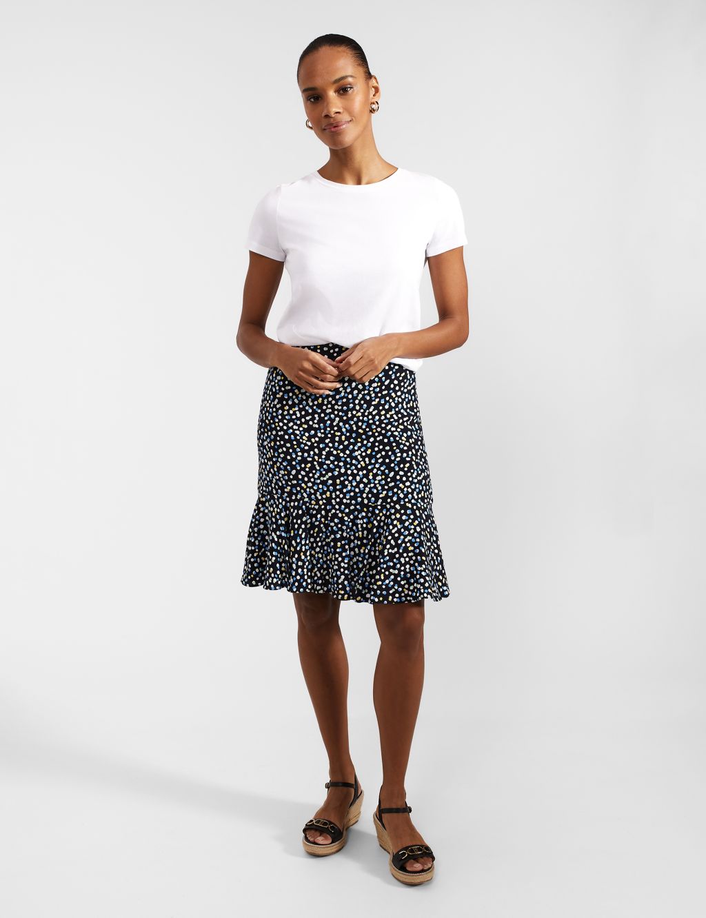 Polka Dot Mini A-Line Skirt