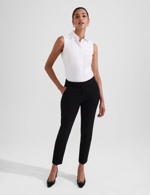 Hobbs Womens Slim Fit Trousers - 10 - Black, Black