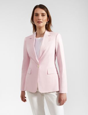 Hobbs Women's Single Breasted Blazer - 8 - Light Pink, Light Pink