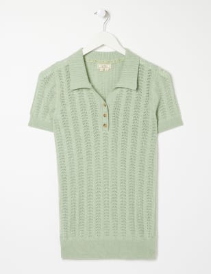 Pointelle Knitted Short Sleeve Top | Nobody's Child | M&S