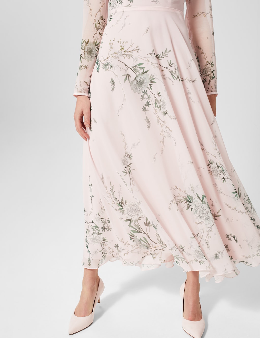 Pure Silk Floral Midaxi Swing Dress image 2