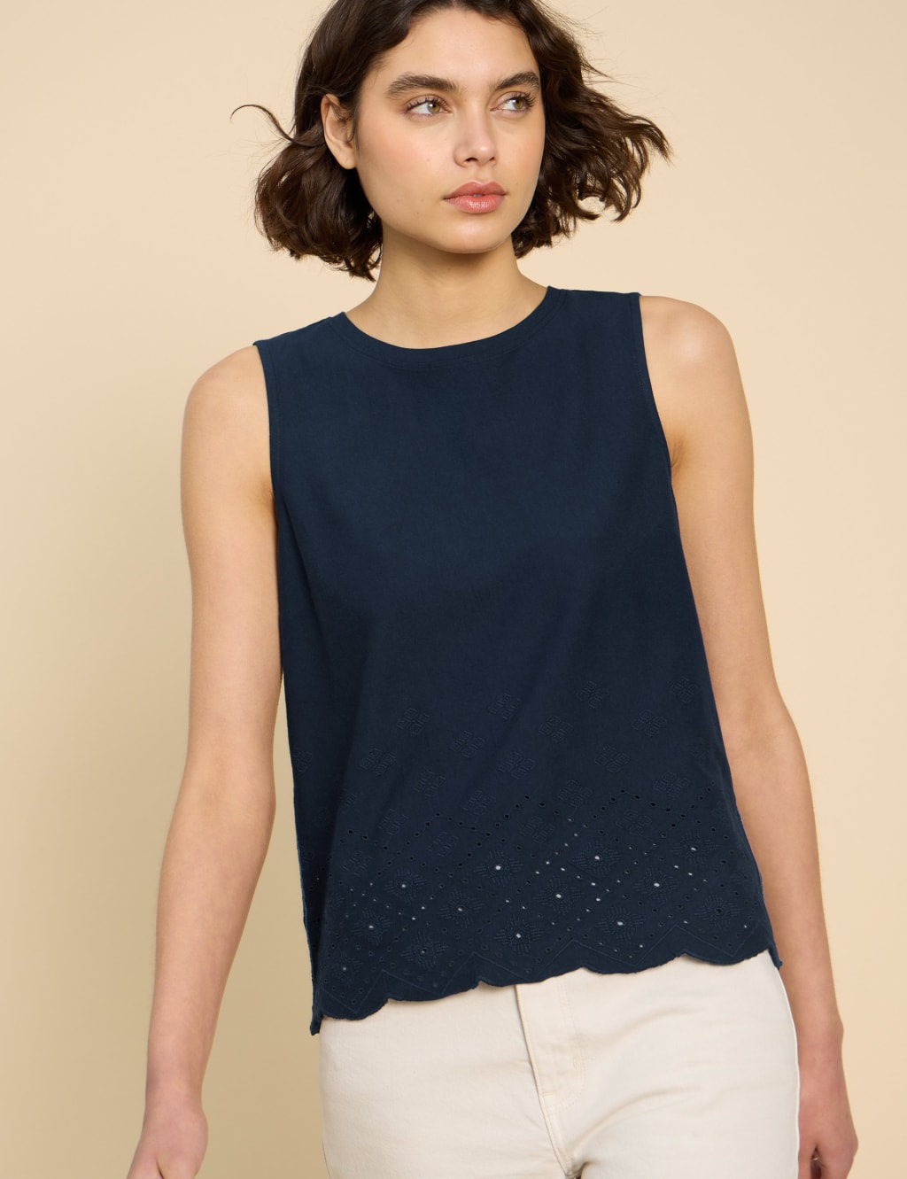 Marc Cain Sports Pretty Cotton Broderie Anglaise Top US 51.26 W69 COL 428 main image 1