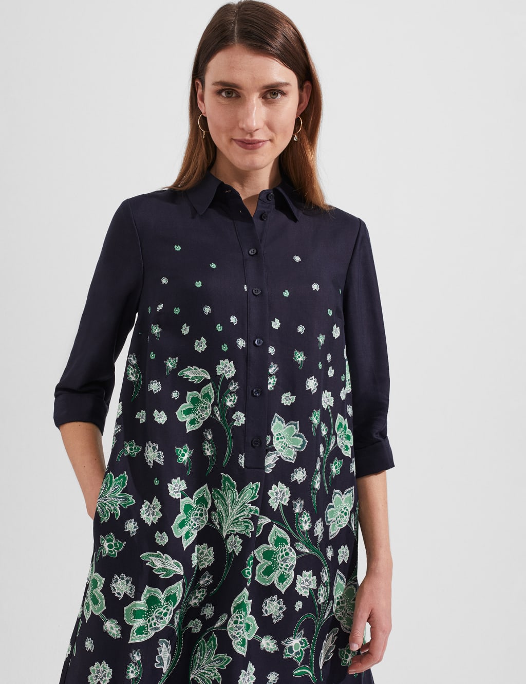 Floral Knee Length Swing Dress image 2