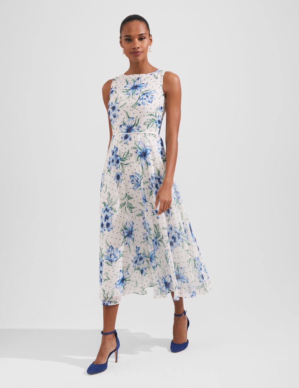 Floral Midi Swing Dress image 1