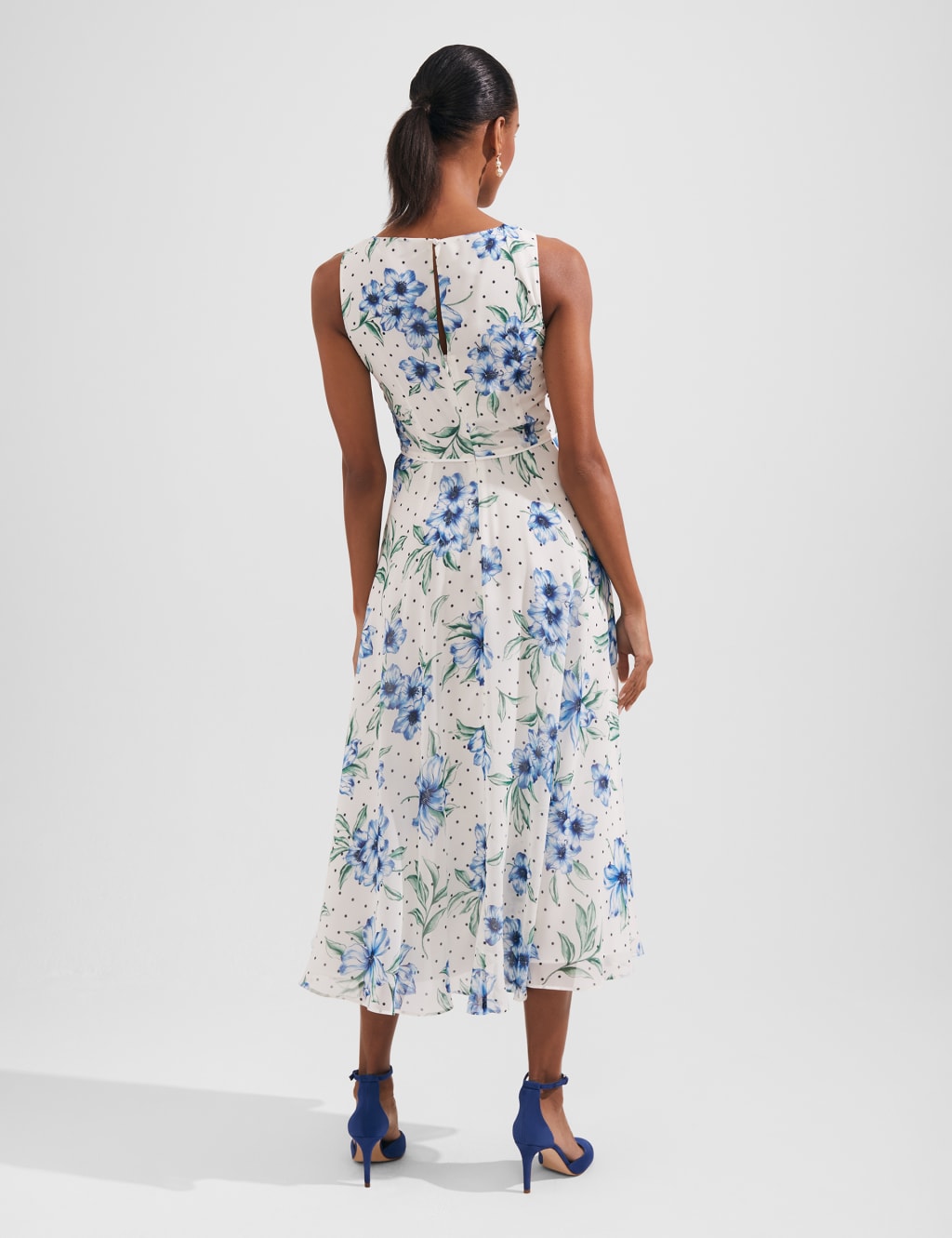 Floral Midi Swing Dress image 5