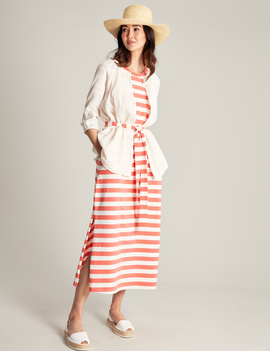 Jersey Striped Midaxi T-Shirt Dress image 6