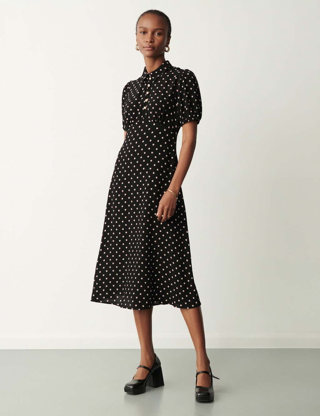 Polka Dot Midi Tea Dress image 1