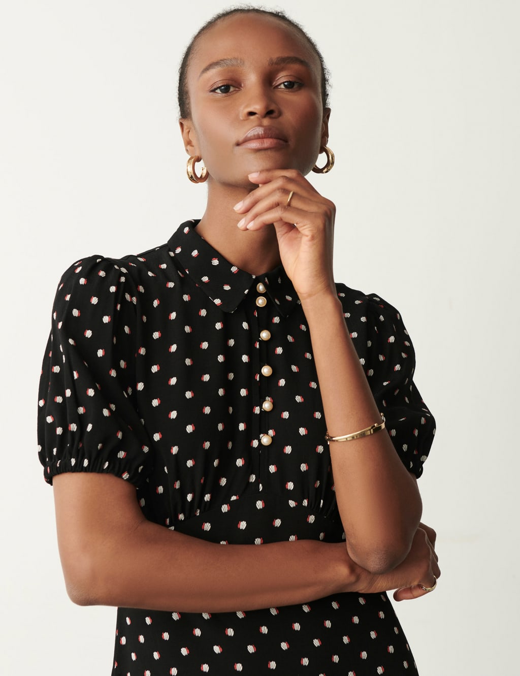 Polka Dot Midi Tea Dress image 4