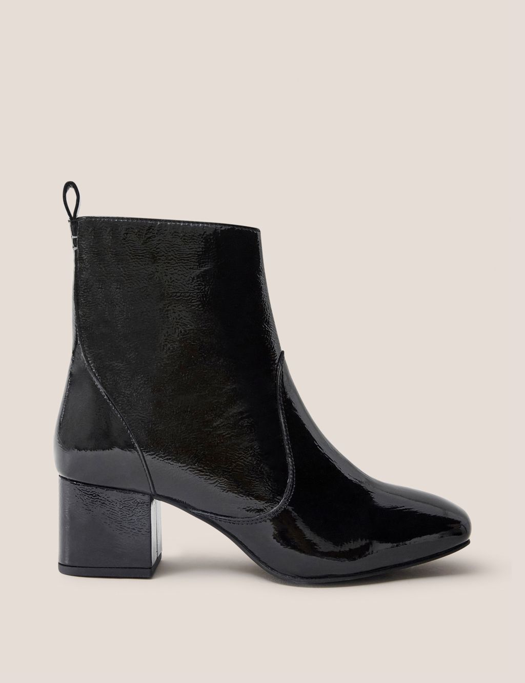 Leather Block Heel Ankle Boots image 1