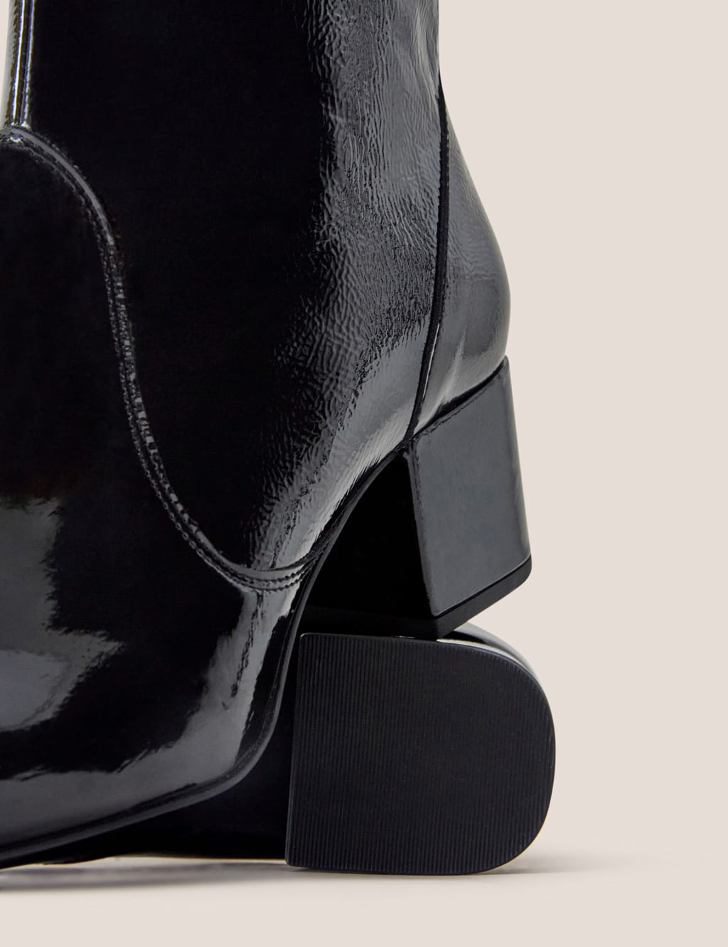 Leather Block Heel Ankle Boots image 3