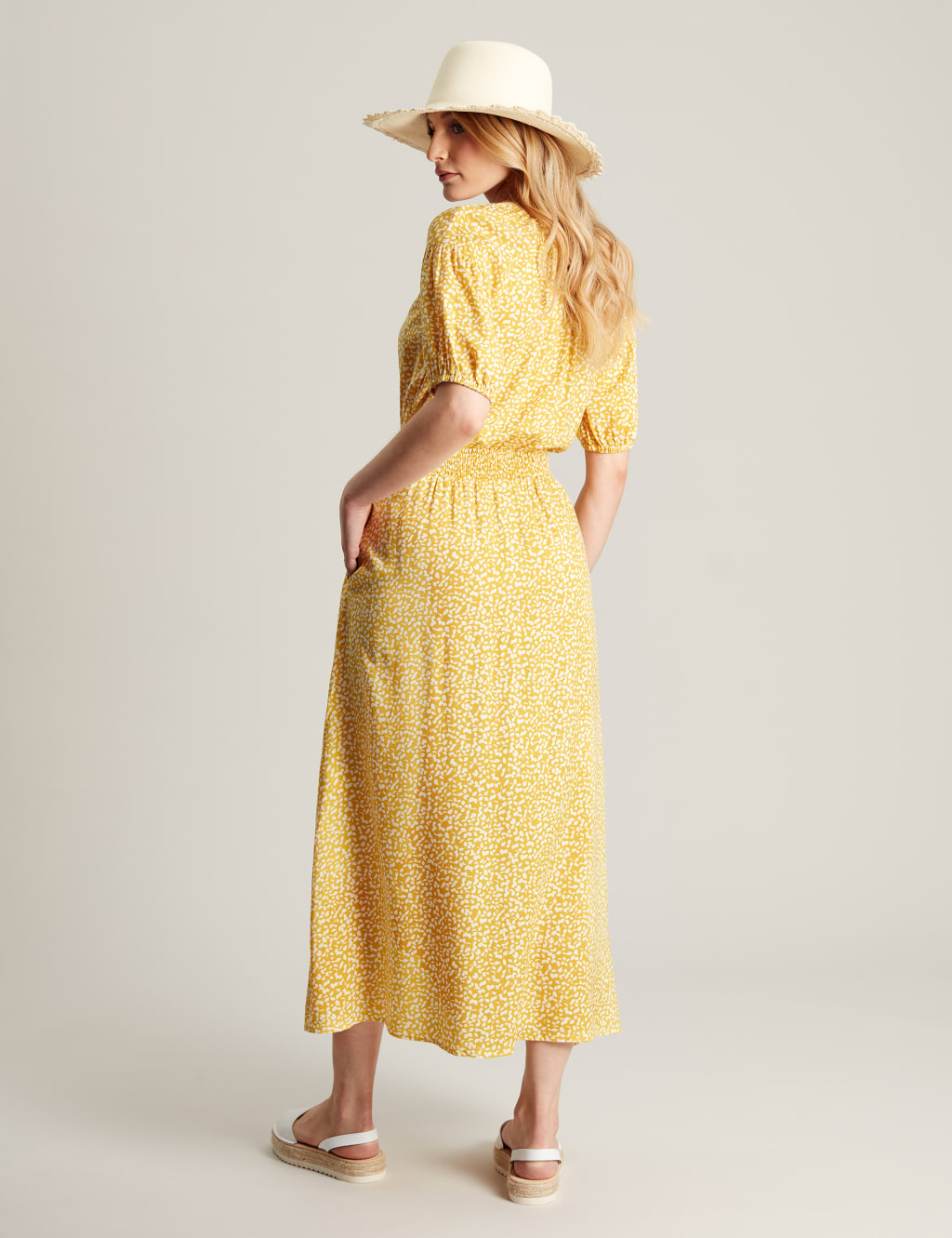 Printed Notch Neck Midaxi Waisted Dress image 6