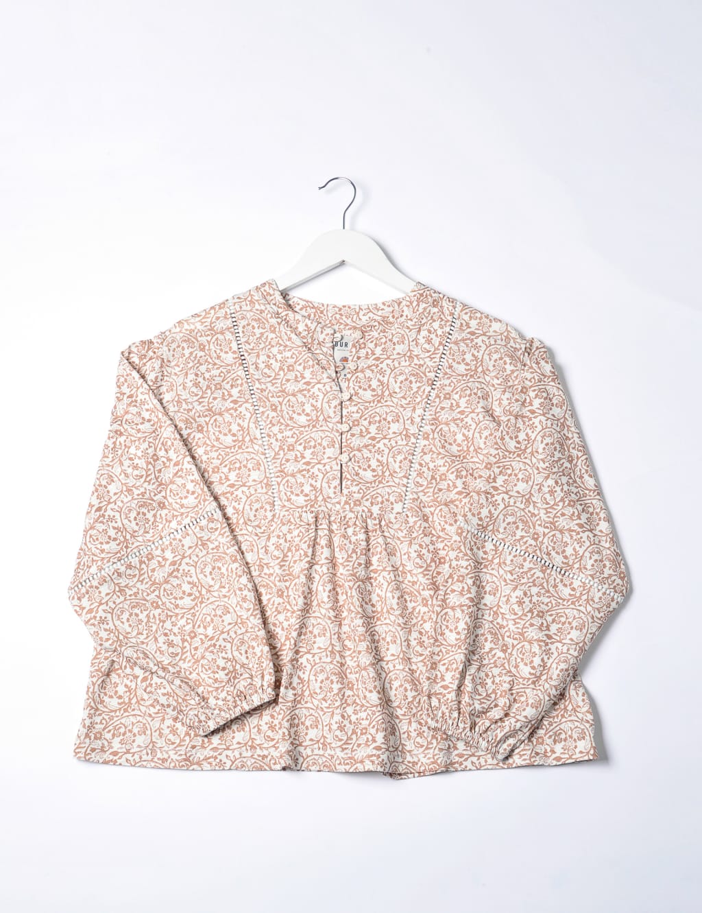 Modal Blend Floral Bib Front Blouse image 2