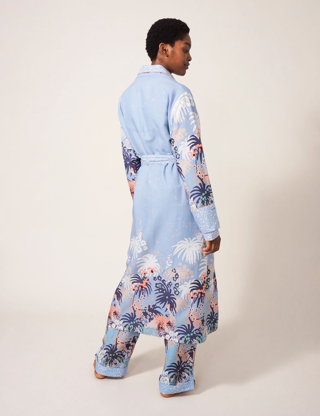 Cotton Rich Printed Dressing Gown image 4