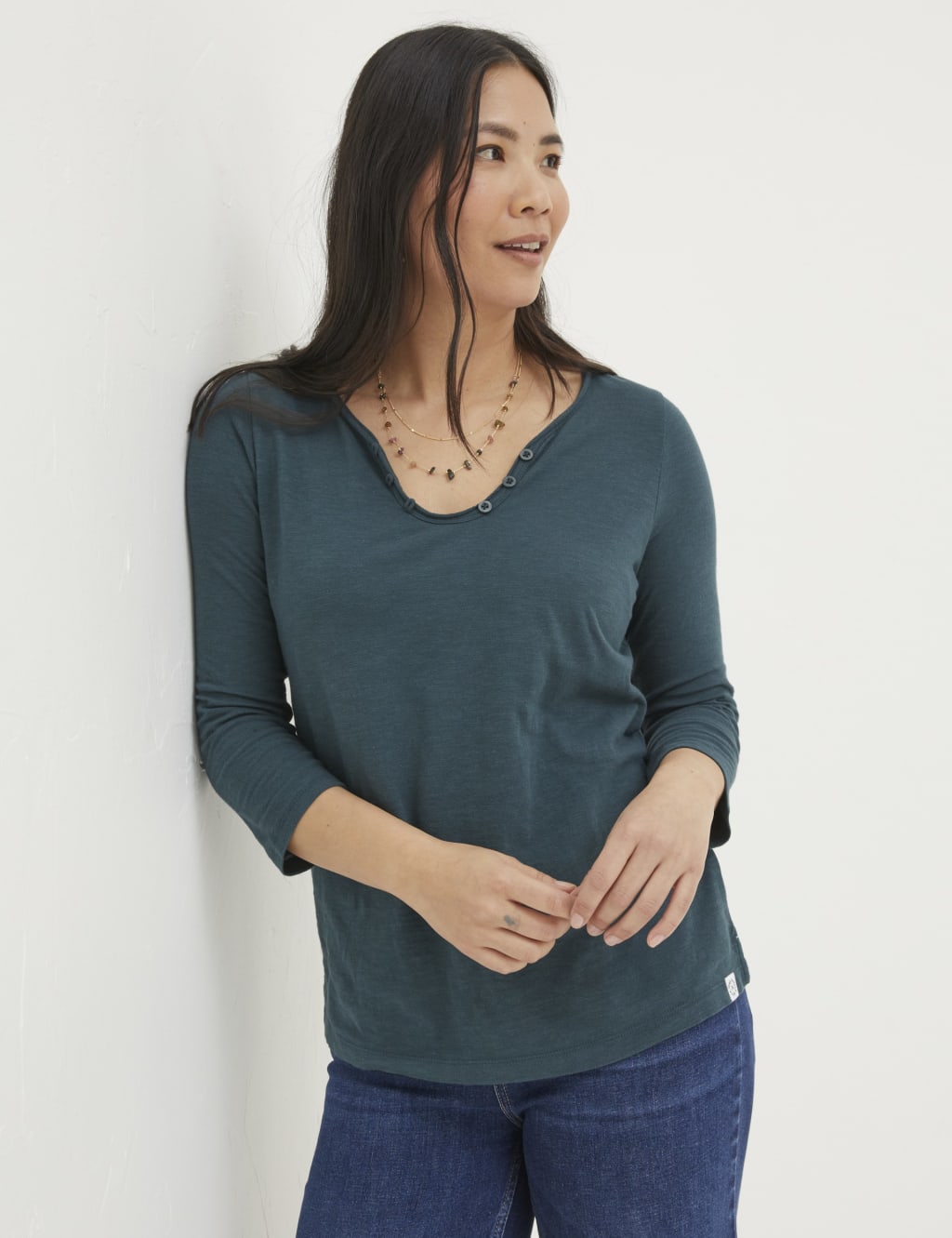 Cotton V-Neck Top