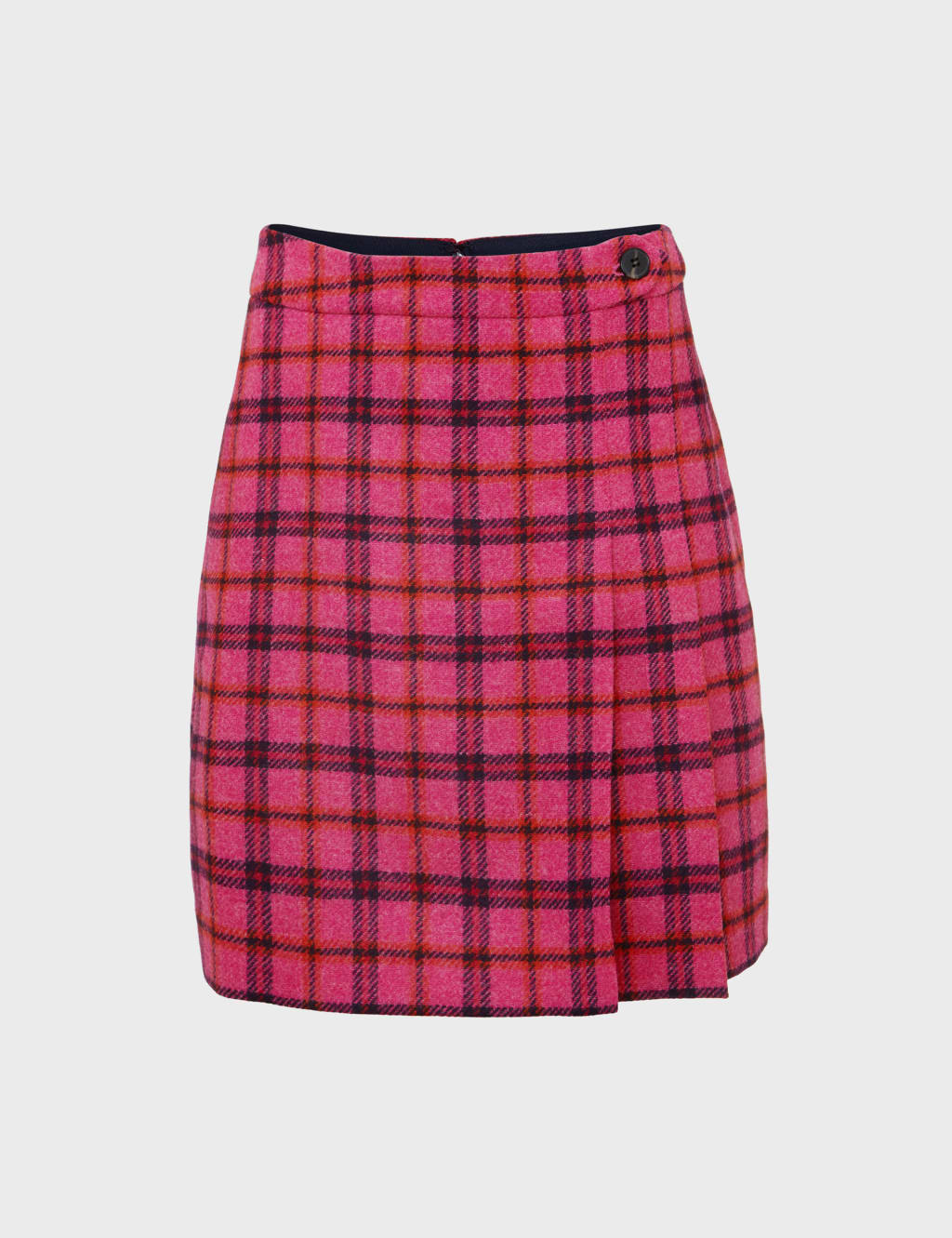 Pure Wool Checked Mini A-Line Skirt image 2