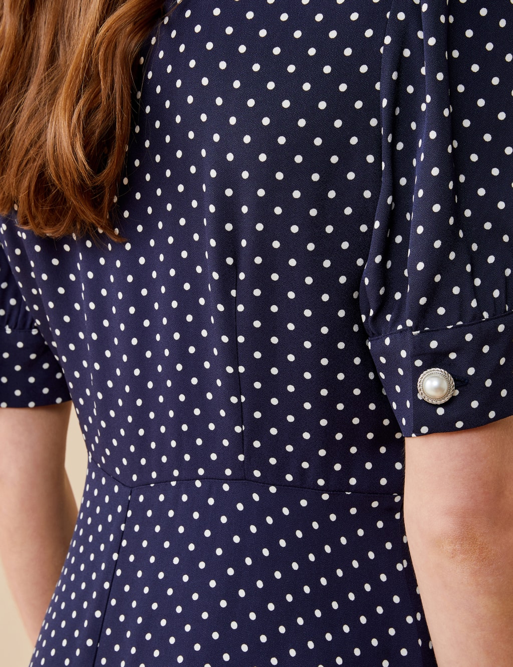 Polka Dot Midi Shirt Dress image 4