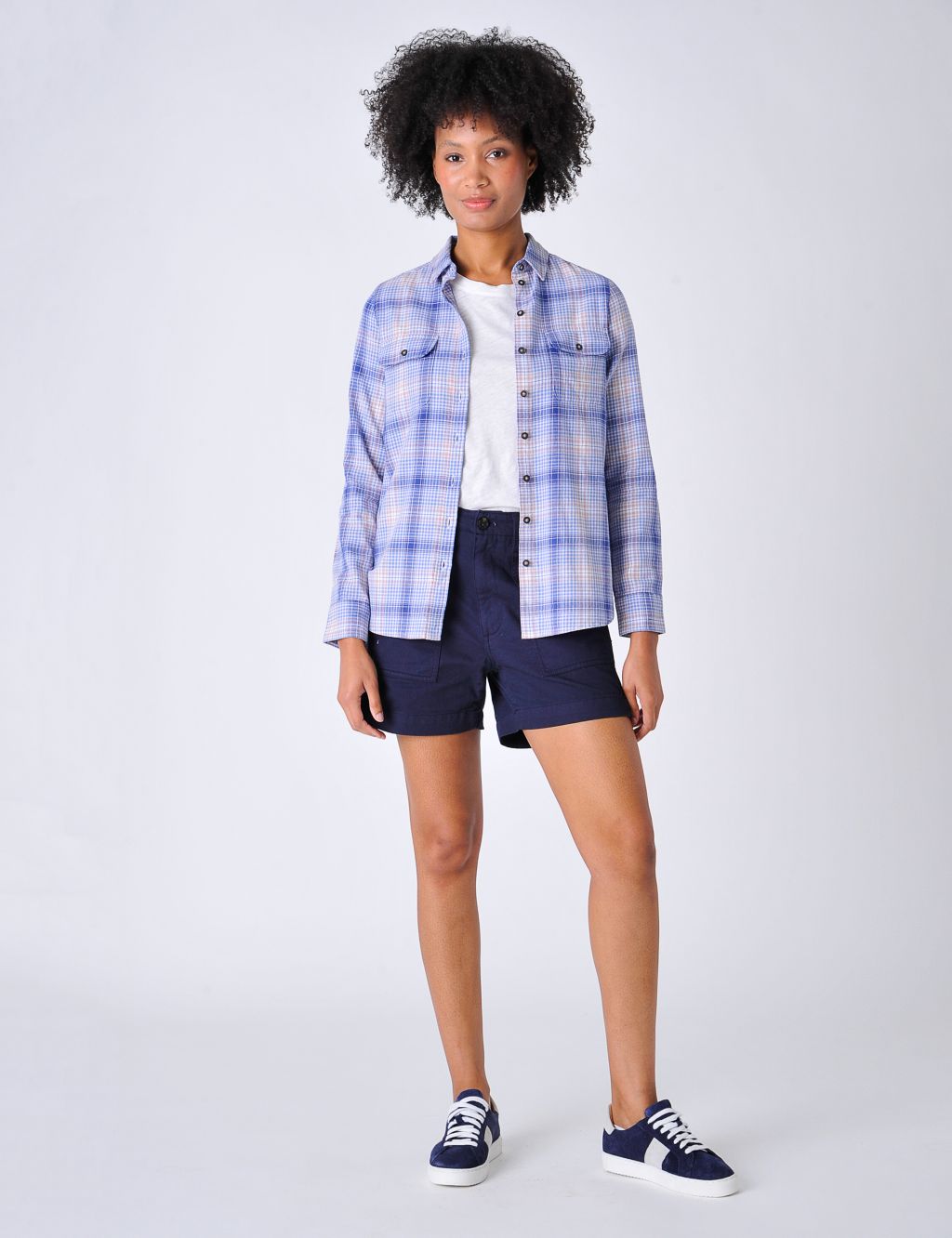 Brushed Pure Cotton Checked Shirt image 5