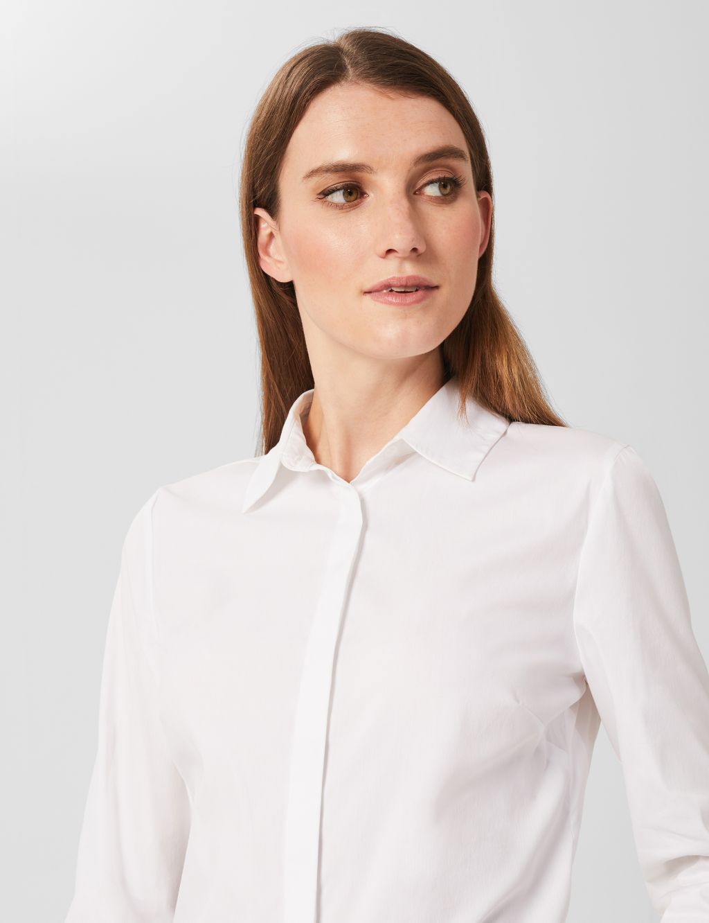 Cotton Rich Collared Long Sleeve Shirt image 4