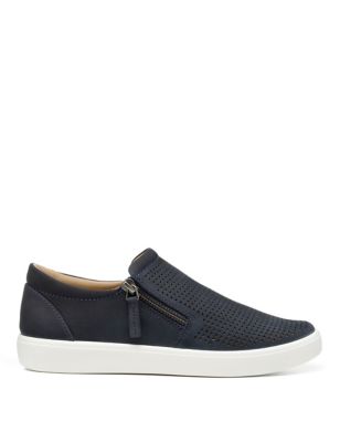Daisy Wide Fit Leather Flat Trainers | Hotter | M&S