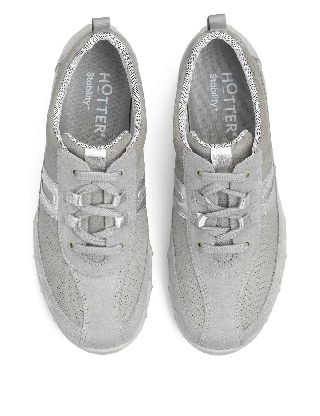 Hotter silver trainers deals