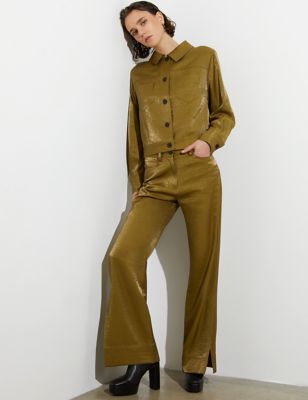 Textured Cropped Biker Jacket | French Connection | M&S