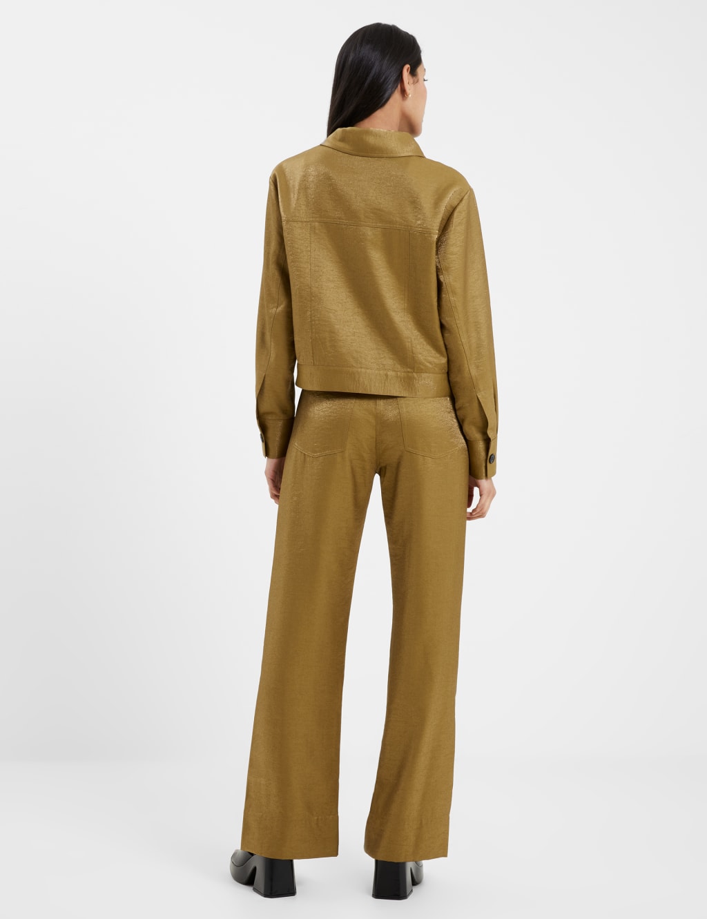 Textured Cropped Biker Jacket image 4