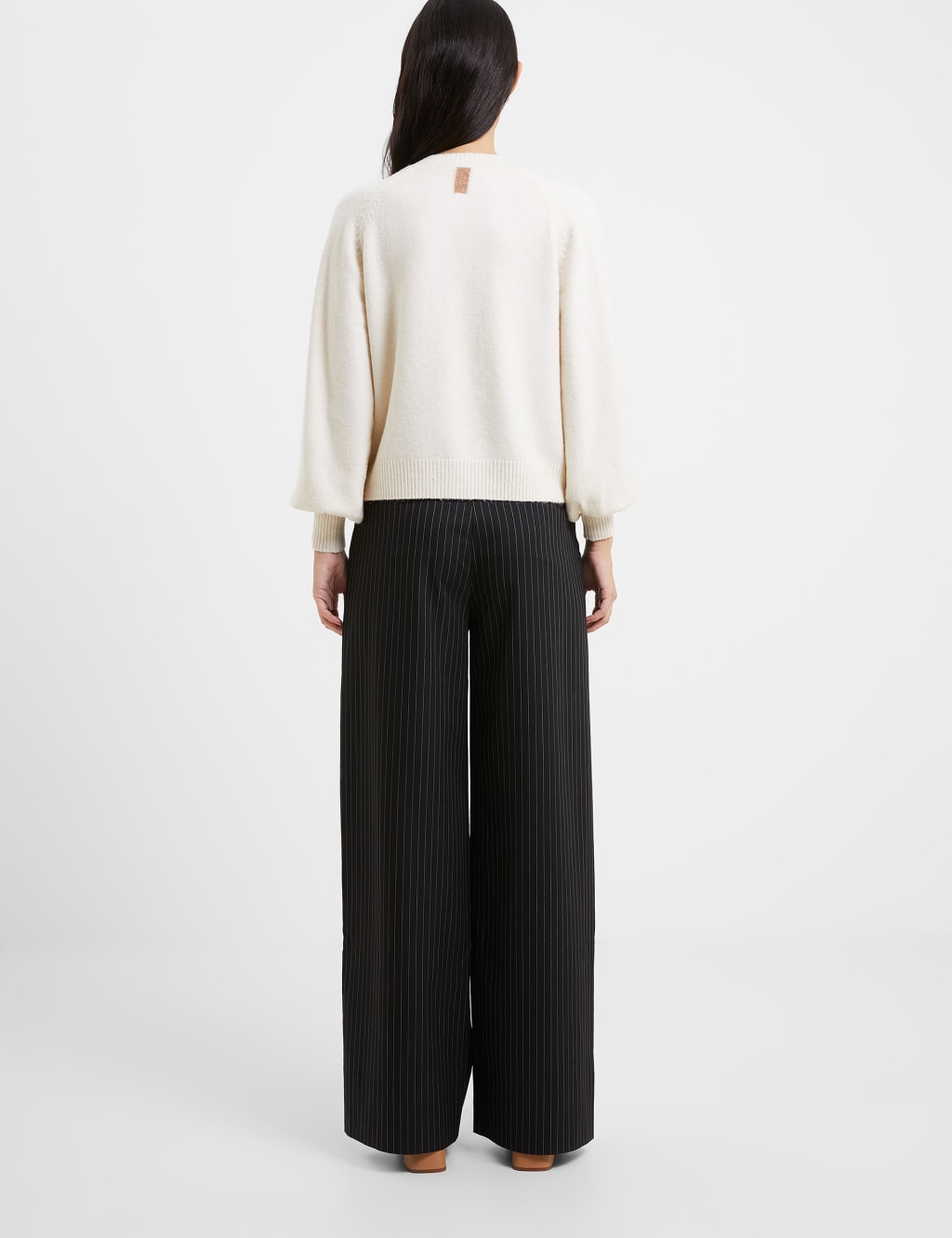 Crew Neck Blouson Sleeve Cardigan image 4