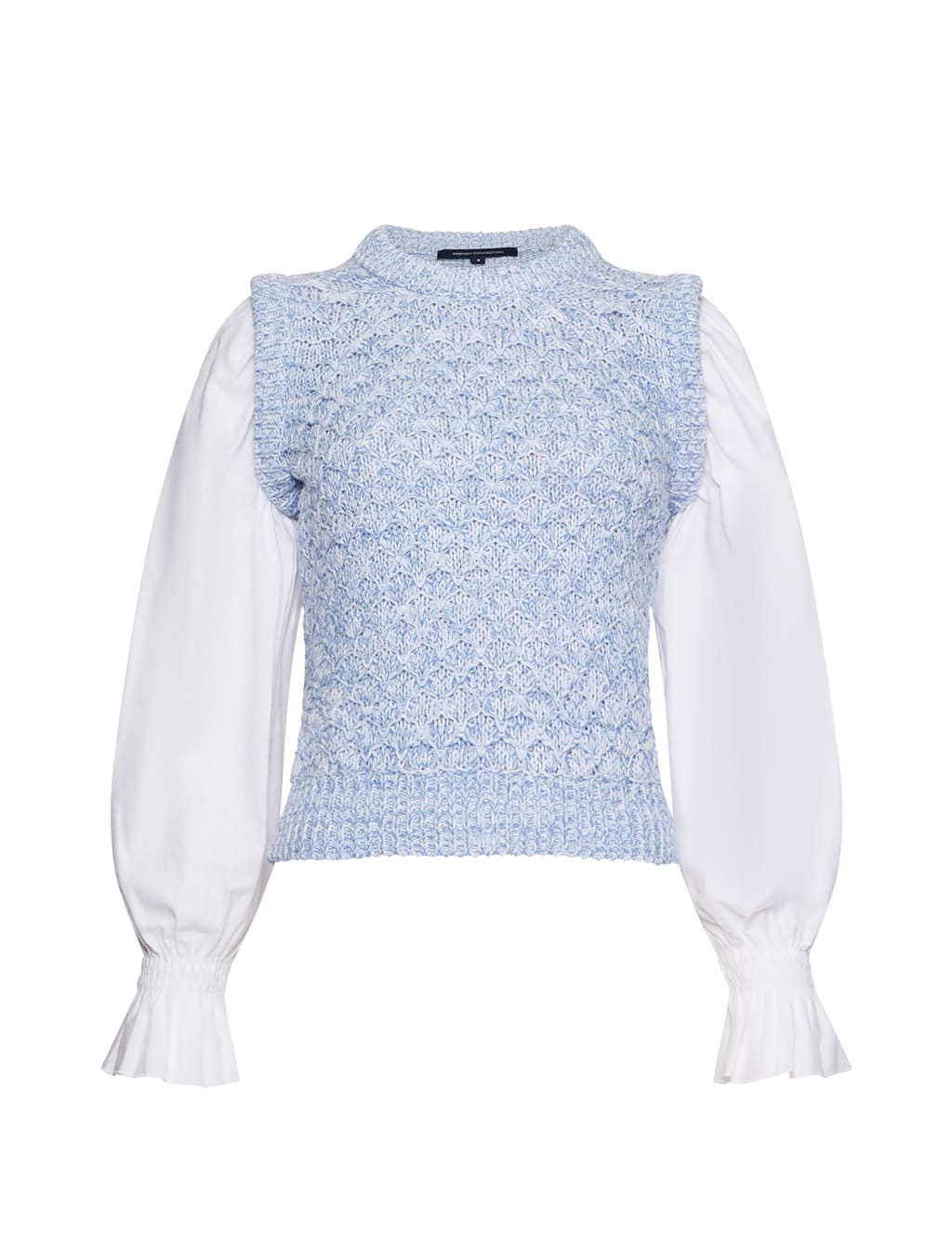 Cotton Rich Textured Crew Neck Knitted Vest image 2