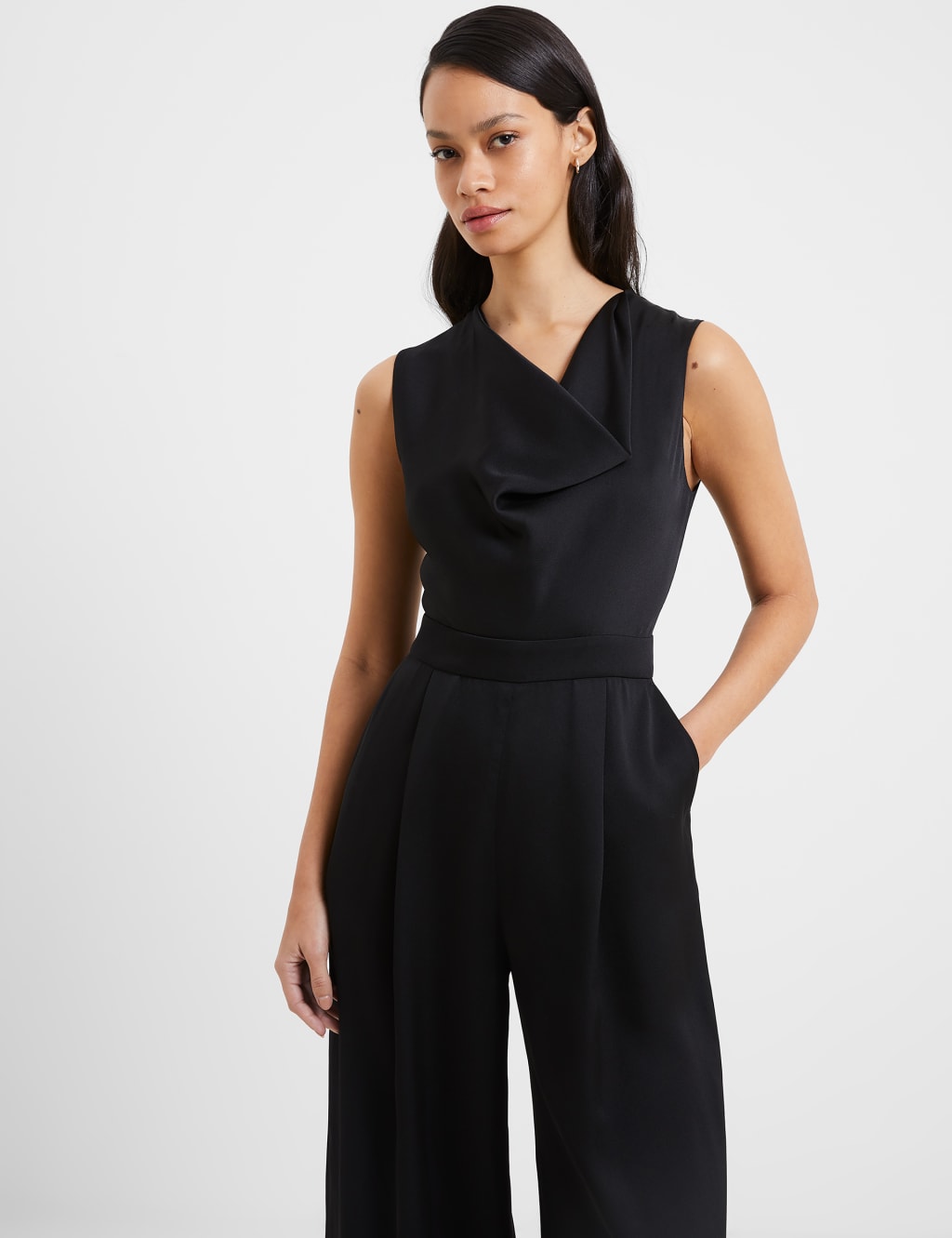 Satin Sleeveless Wide Leg Jumpsuit image 2