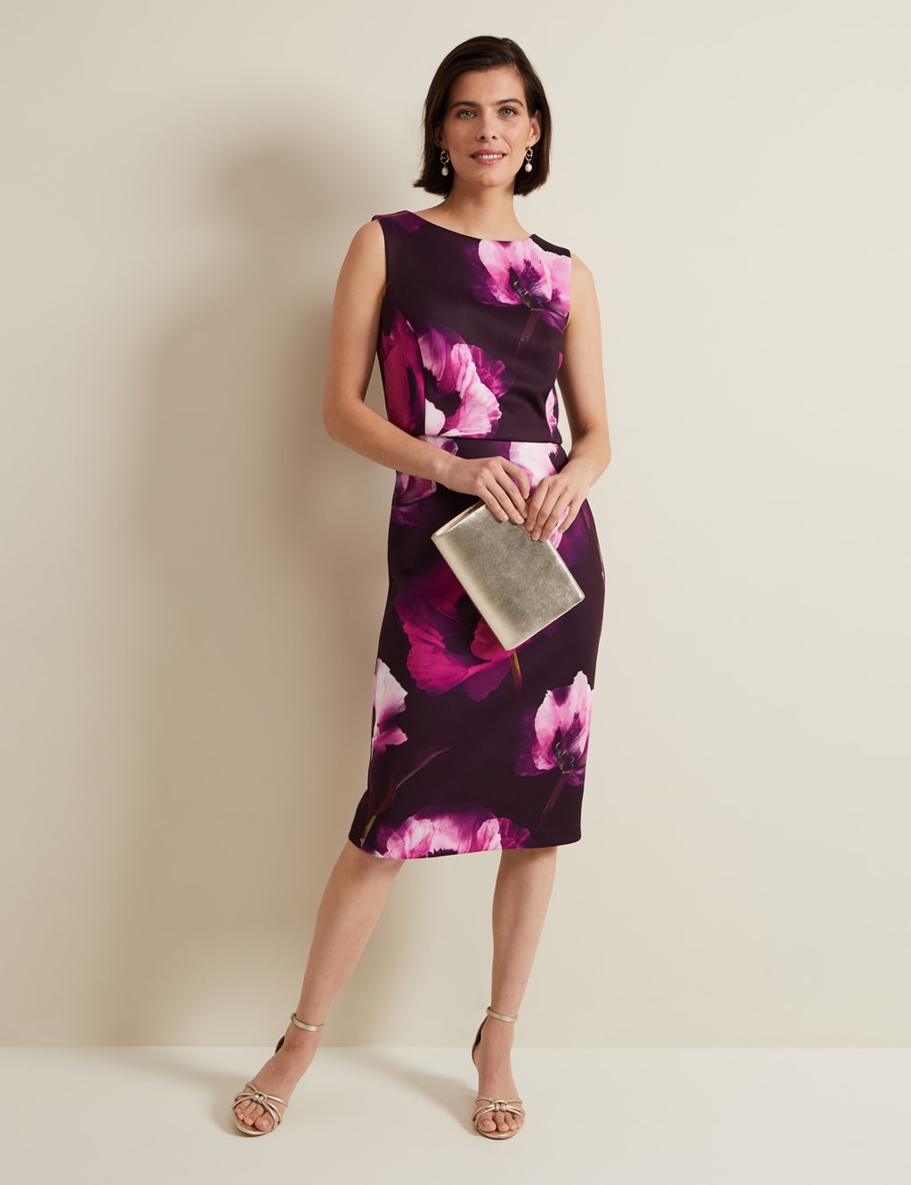 Floral Midi Shift Dress