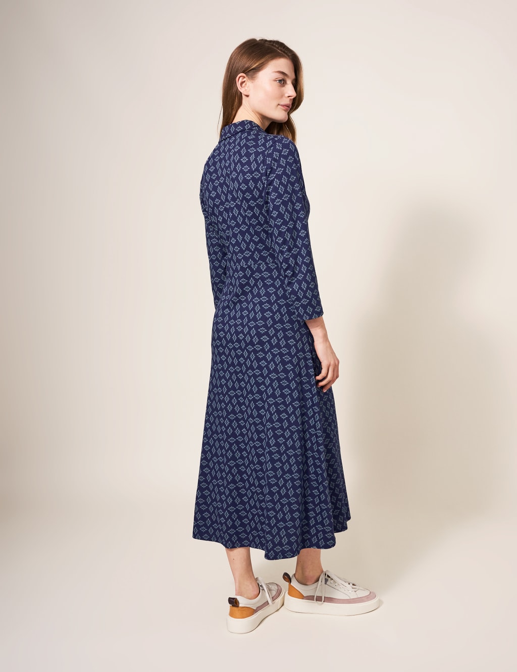 Jersey Printed Midi Shirt Dress image 5