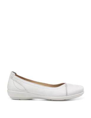 Hotter Womens Robyn II Leather Ballet Pumps - 6.5 - Ivory, Ivory