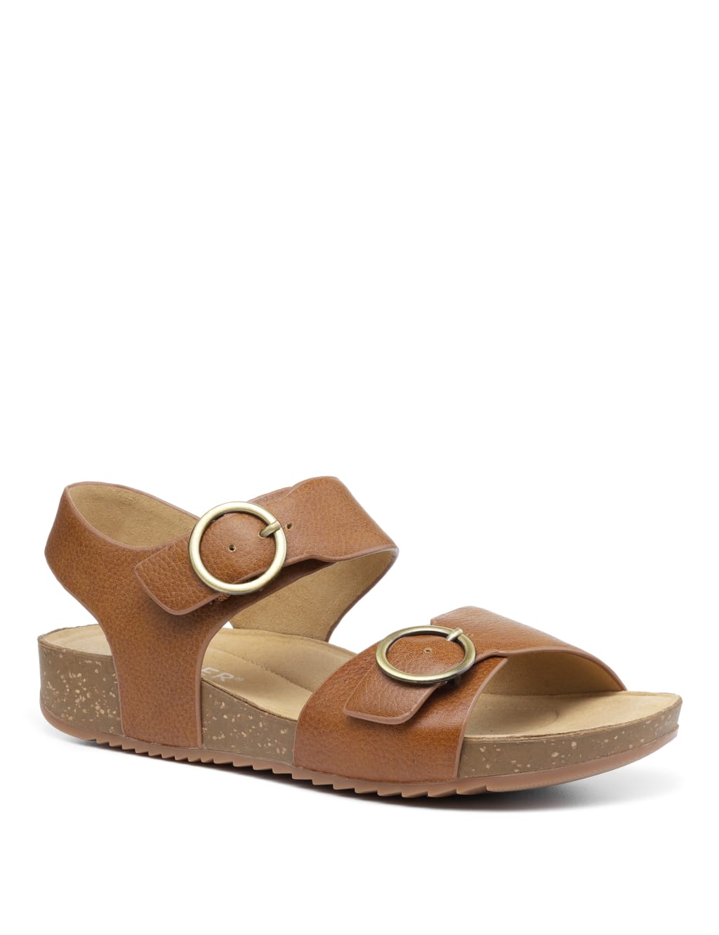 Tourist Wide Fit Leather Wedge Sandals image 2