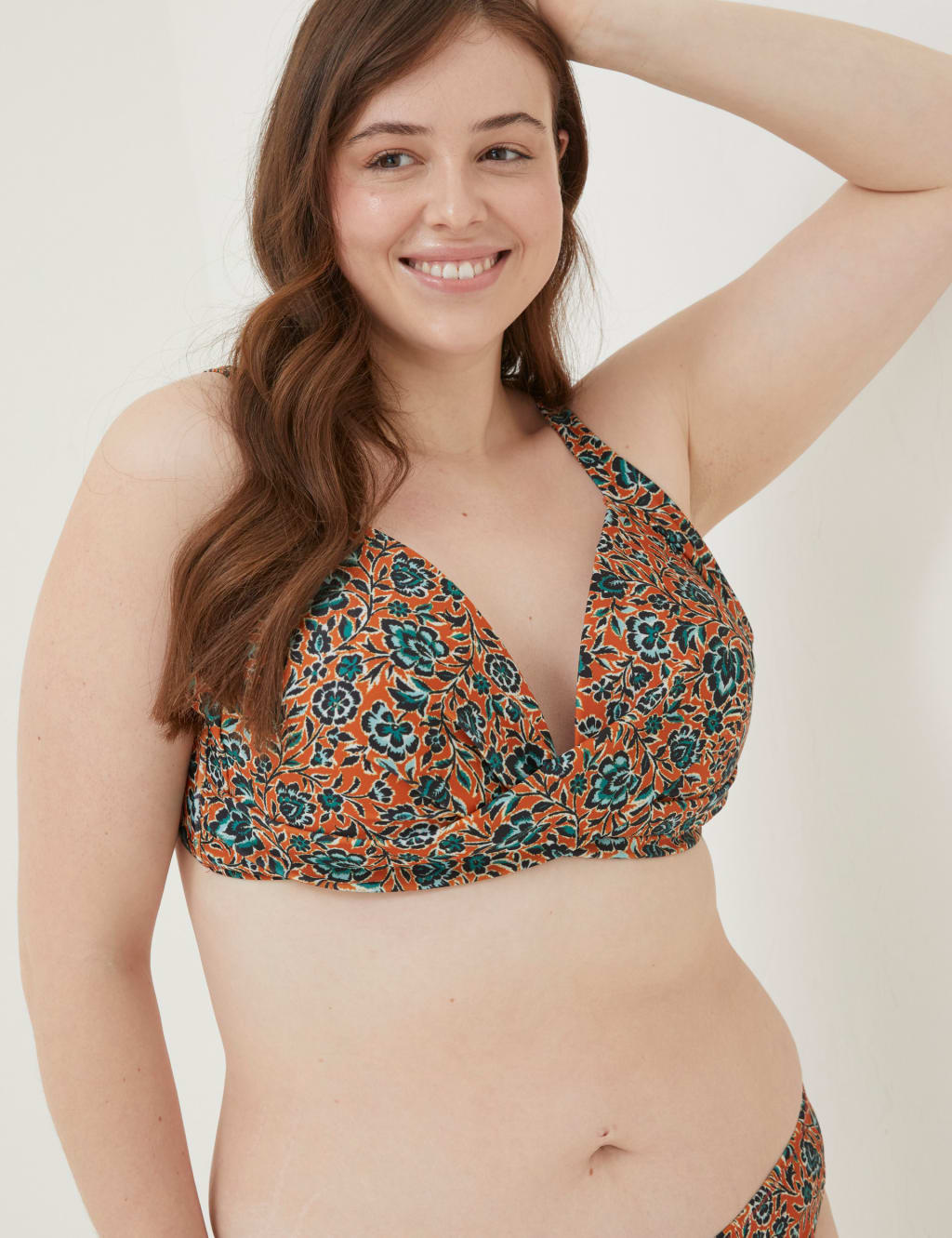 Floral Padded Twist Front Plunge Bikini Top image 4
