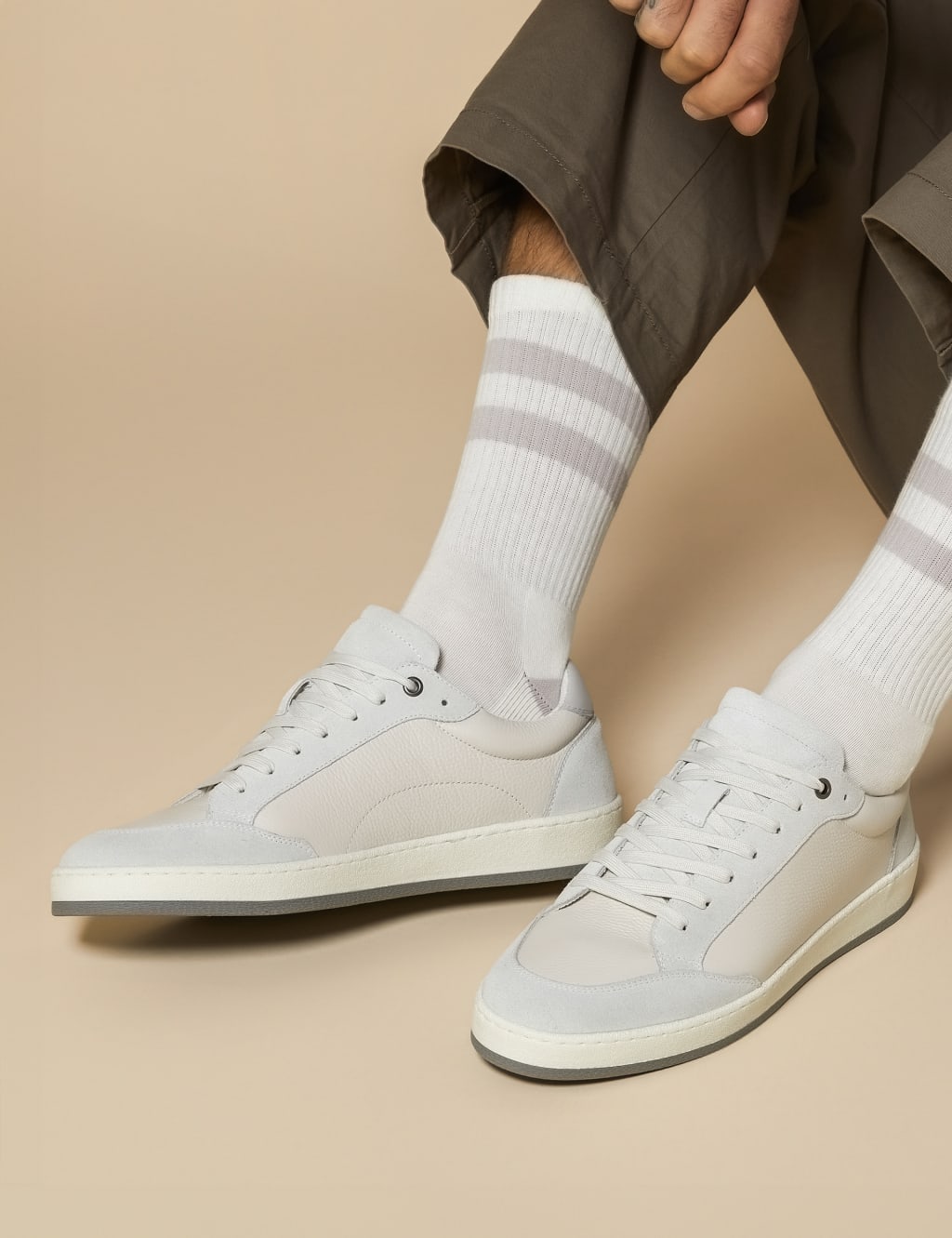 Short white shoes hotsell