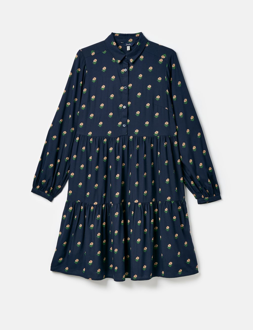 Pure Cotton Floral Collared Shirt Dress