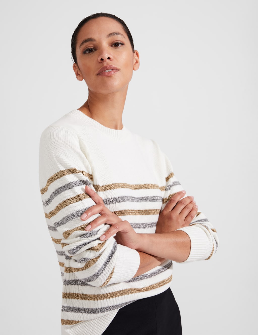 Striped Womens Christmas Jumpers M S