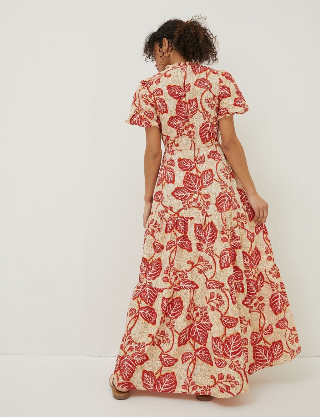 Pure Cotton Printed V-Neck Maxi Dress image 2