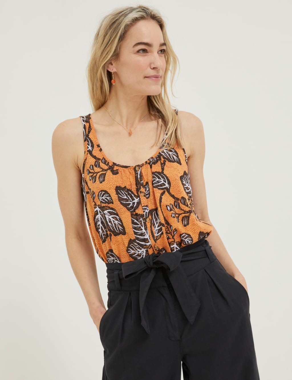 Cotton Modal Blend Floral Vest image 1