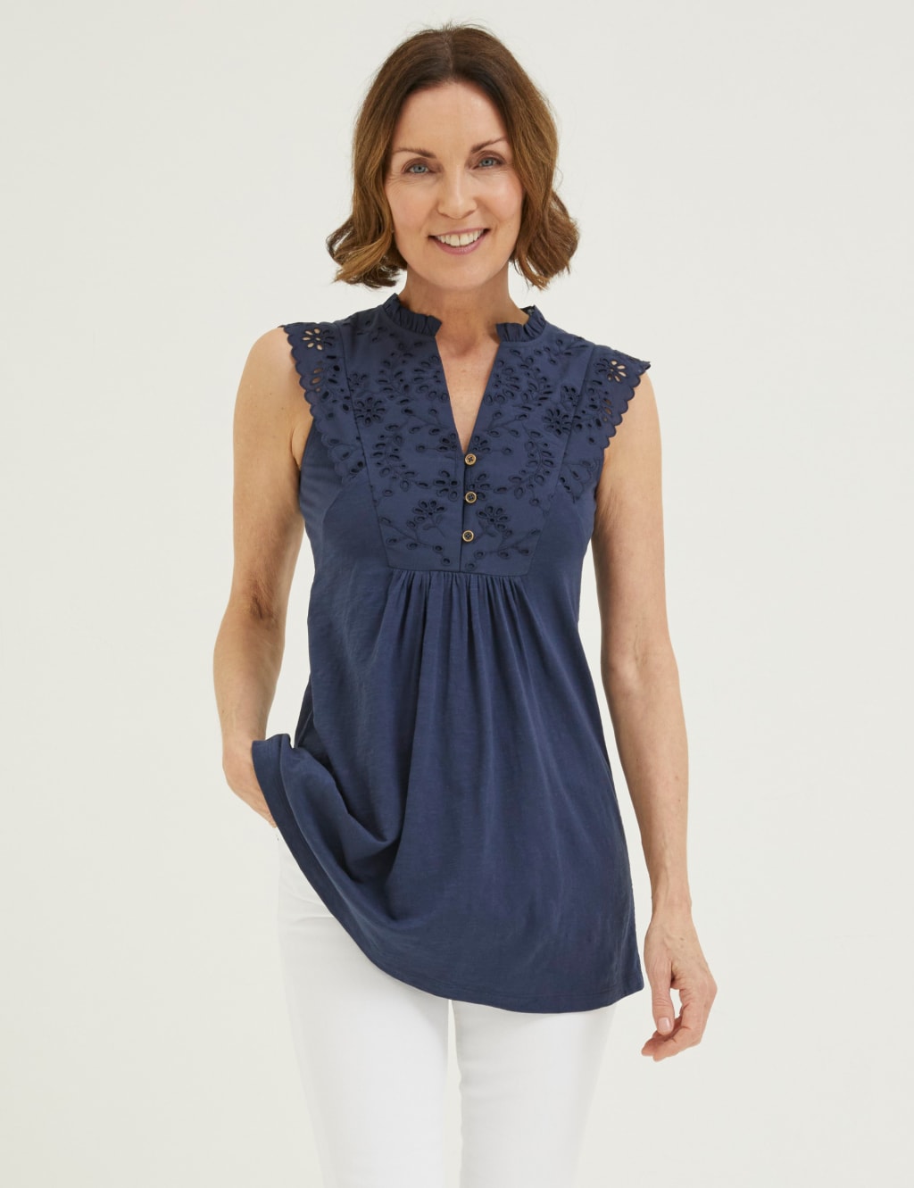 Pure Cotton Embroidered Tunic image 1