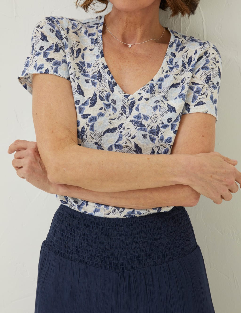 Pure Linen Floral T-Shirt image 4